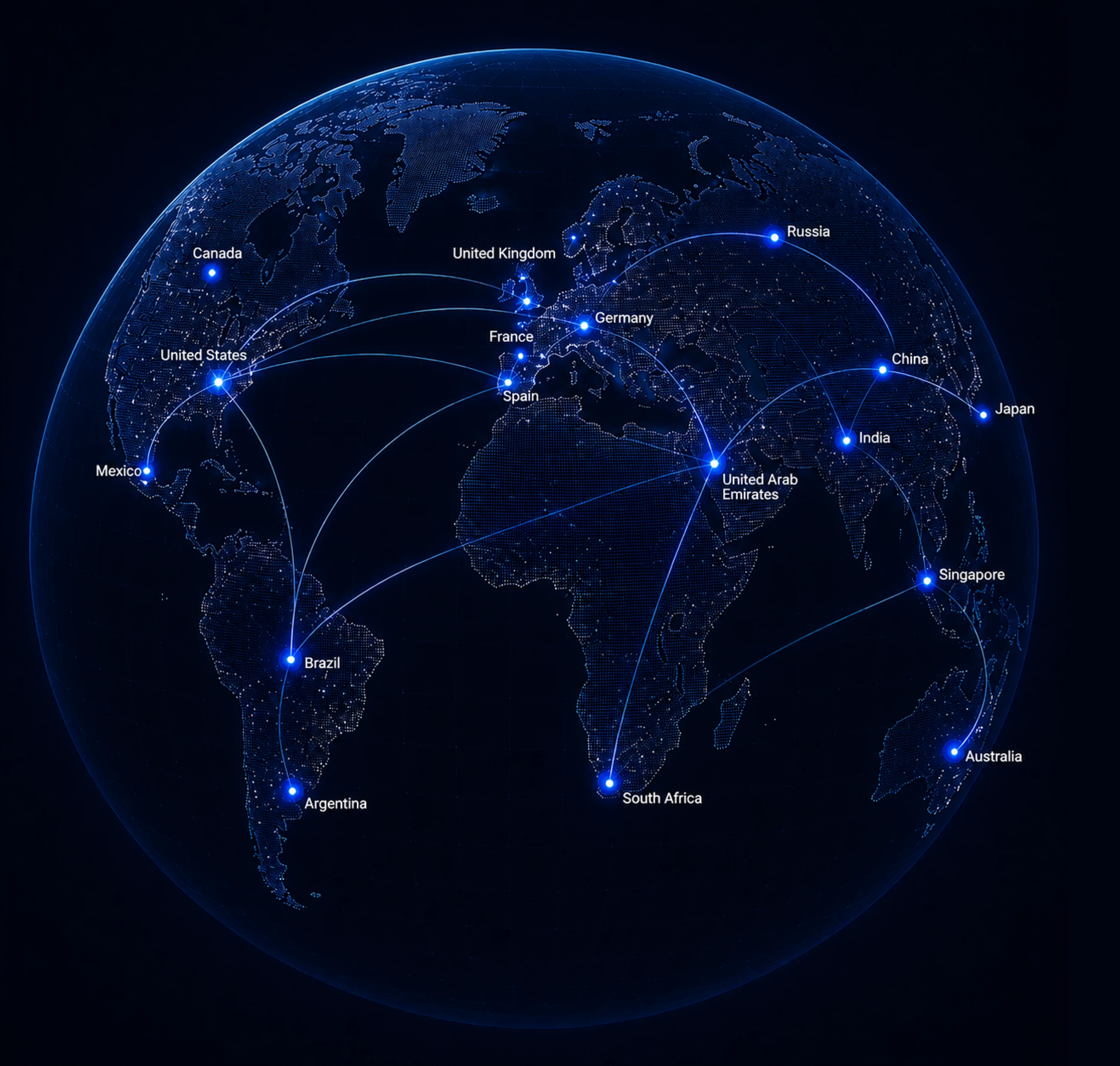 Global authority network map