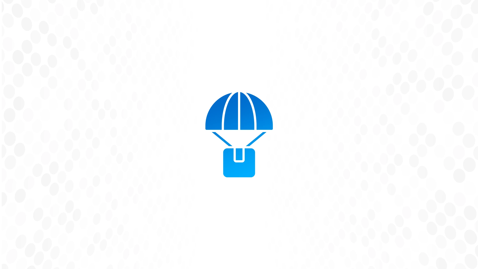 Blue parachute delivering a package representing an SEO reseller program